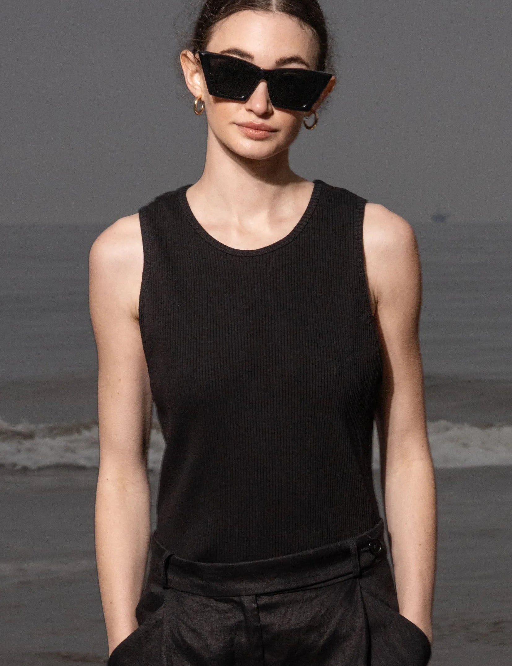 Stone Tank - Black - Heidi Merrick