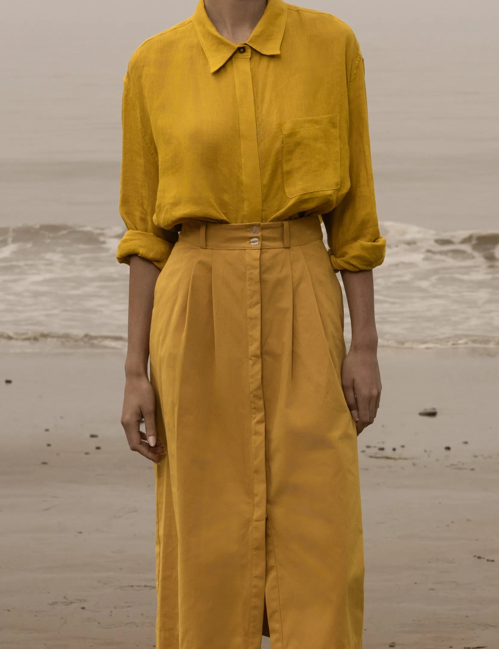Camille Skirt - Jaune Trench - Heidi Merrick