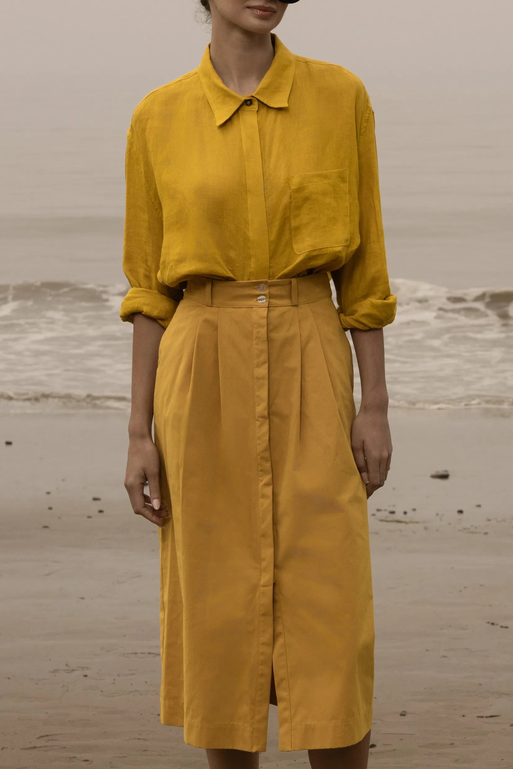 Camille Skirt - Jaune Trench - Heidi Merrick