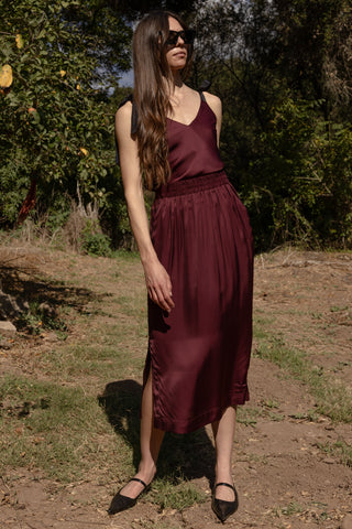 Maeve Skirt - Burgundy