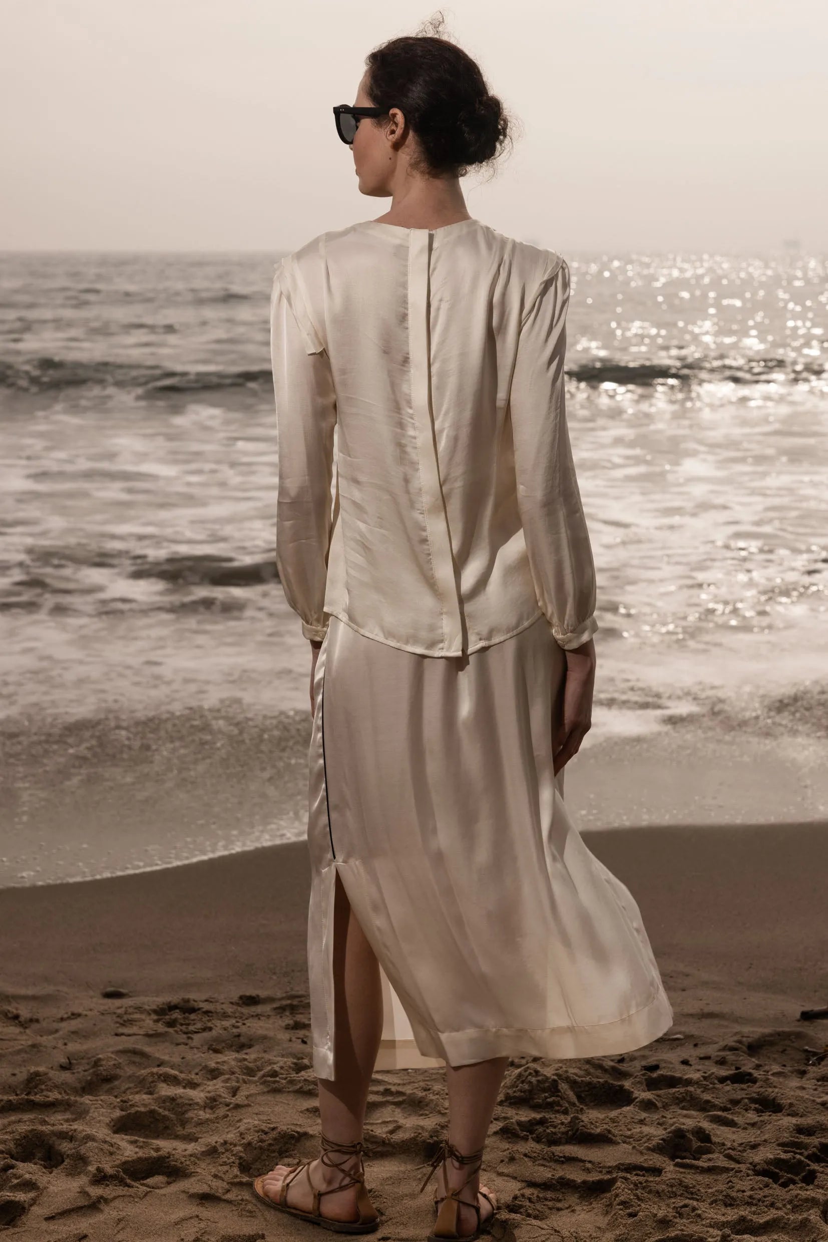 Maeve Skirt - Ivory - Heidi Merrick