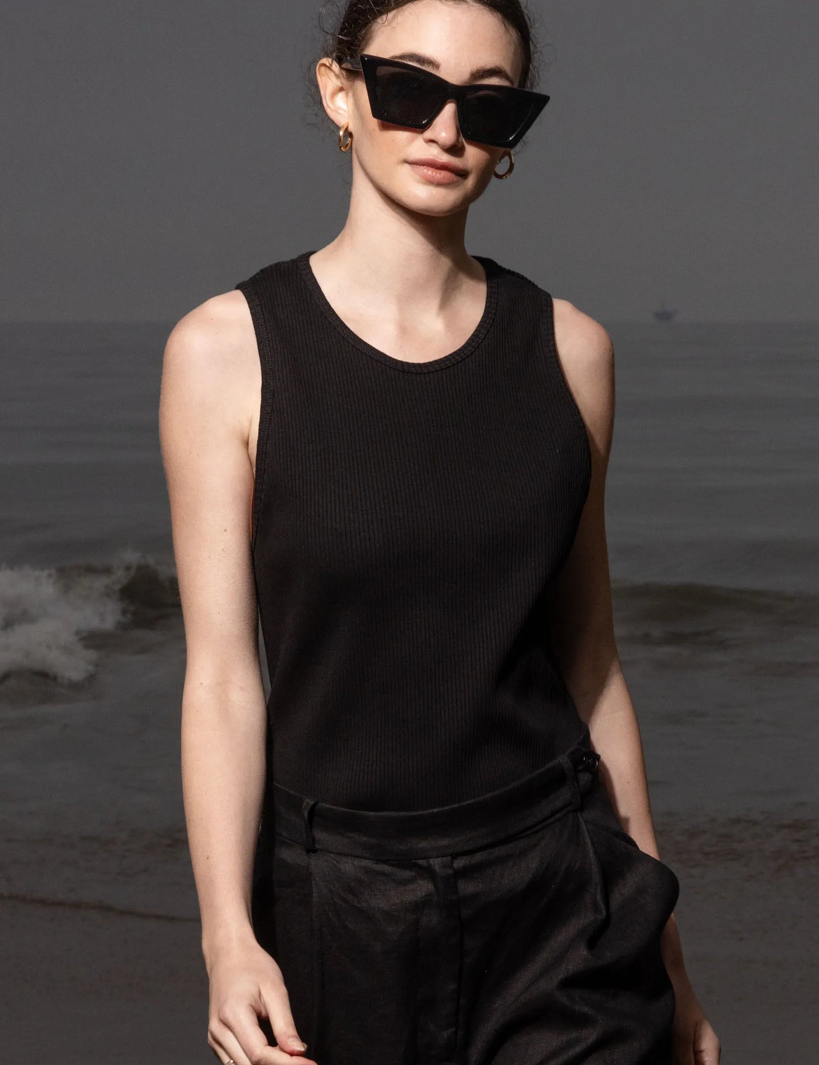 Stone Tank - Black - Heidi Merrick