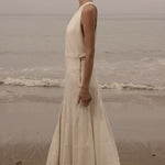 Windsor Gown - Ivory Silk Noil - Heidi Merrick