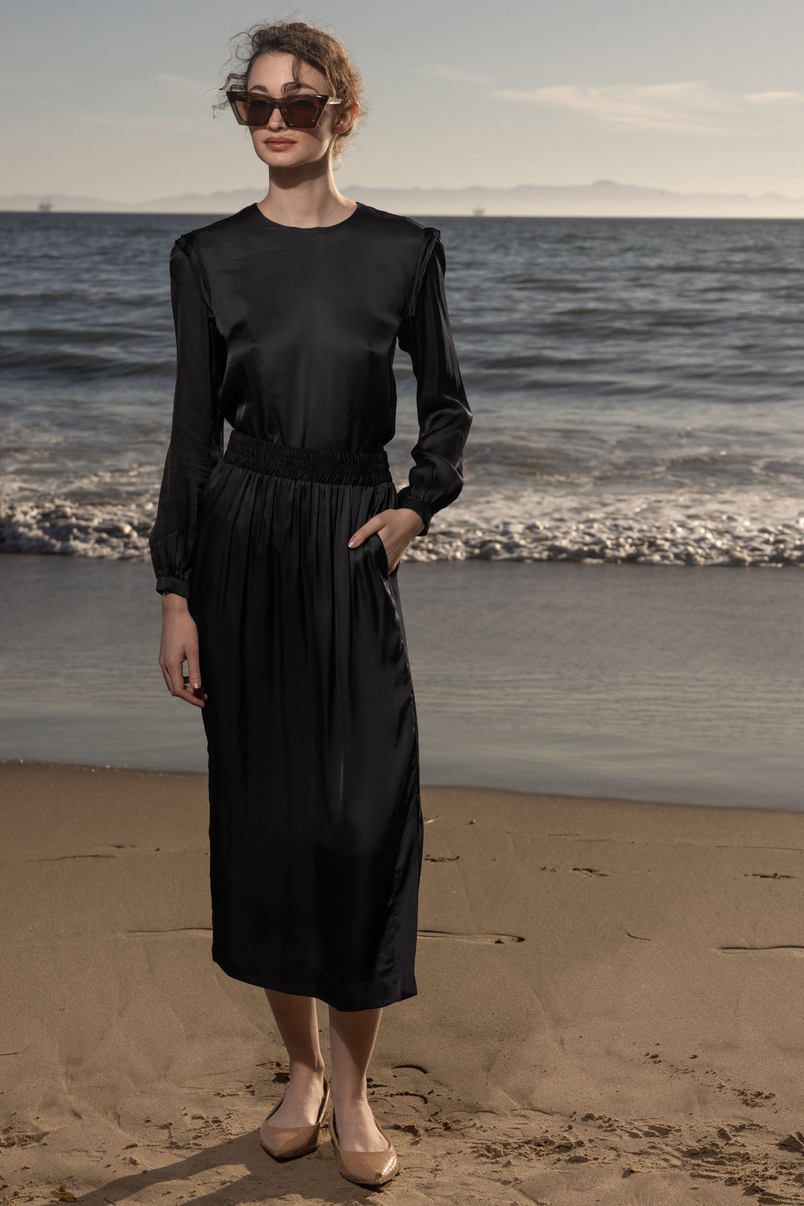 Toile Top - Noir - Heidi Merrick