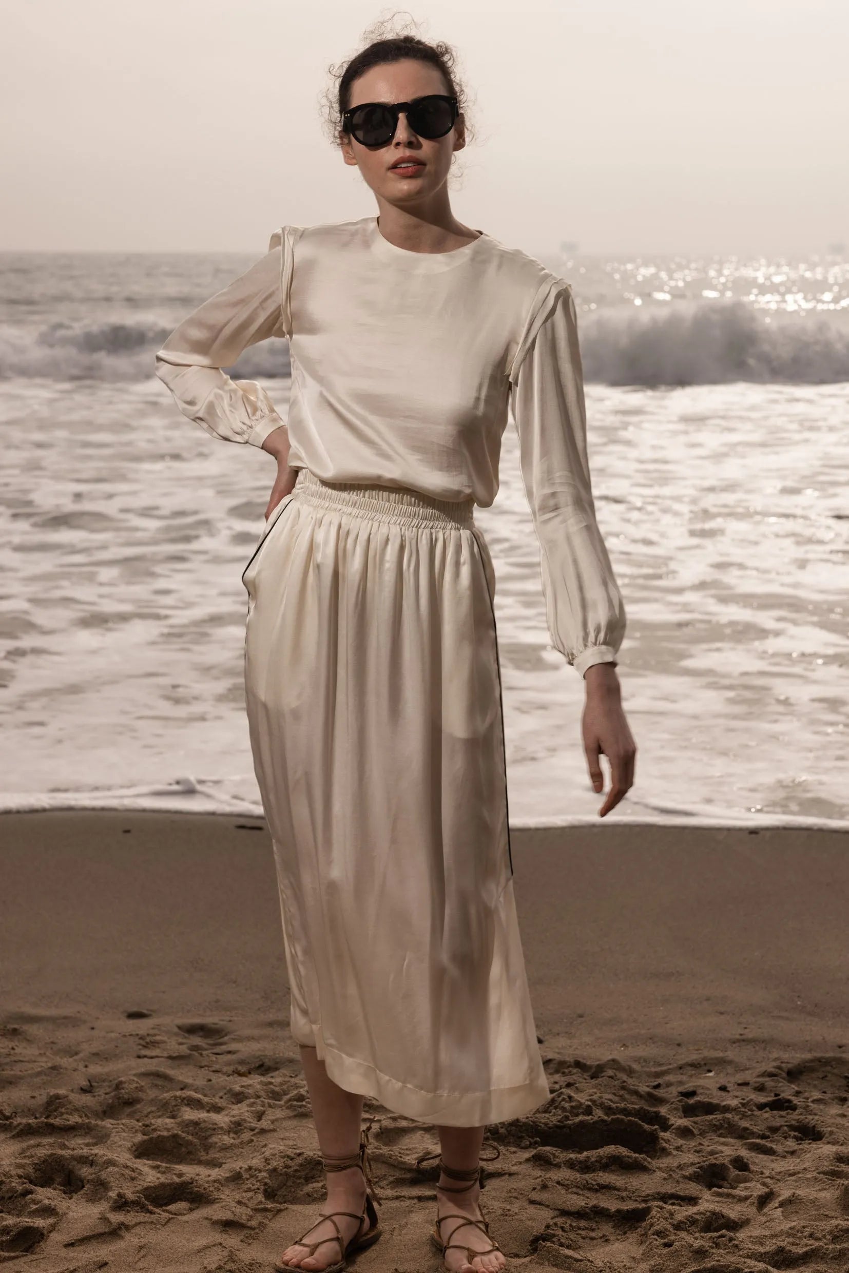 Maeve Skirt - Ivory - Heidi Merrick