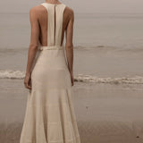 Windsor Gown - Ivory Silk Noil - Heidi Merrick