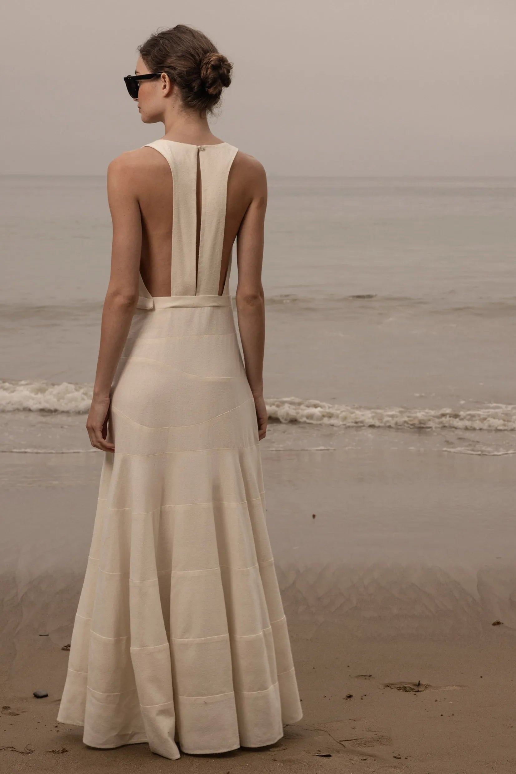 Windsor Gown - Ivory Silk Noil - Heidi Merrick