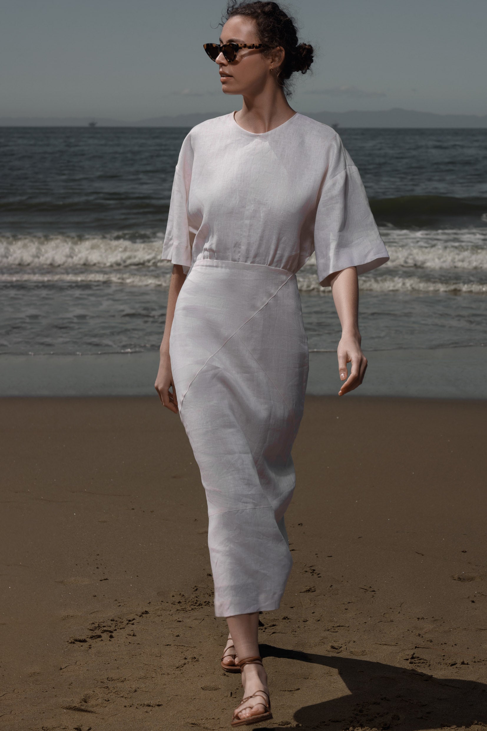 Fauna Dress - Ivory Linen - Heidi Merrick