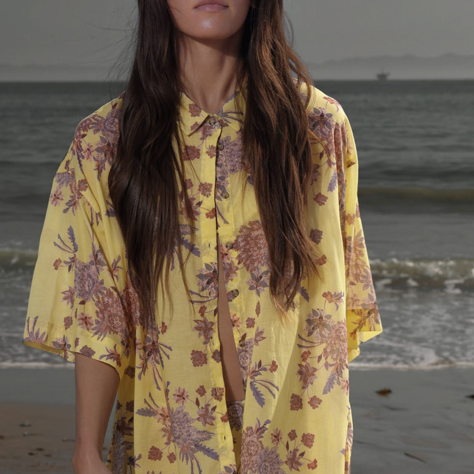 Aloha Shirt - Yellow Batik - Heidi Merrick