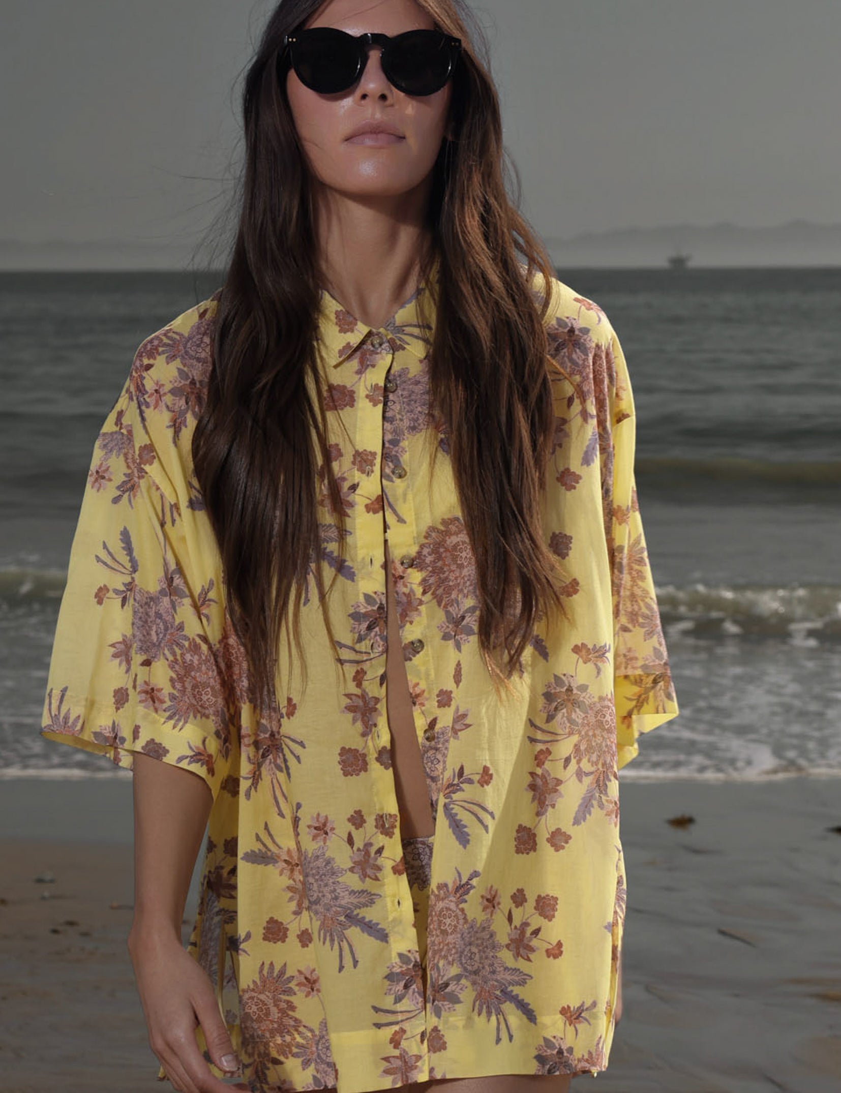 Aloha Shirt - Yellow Batik - Heidi Merrick