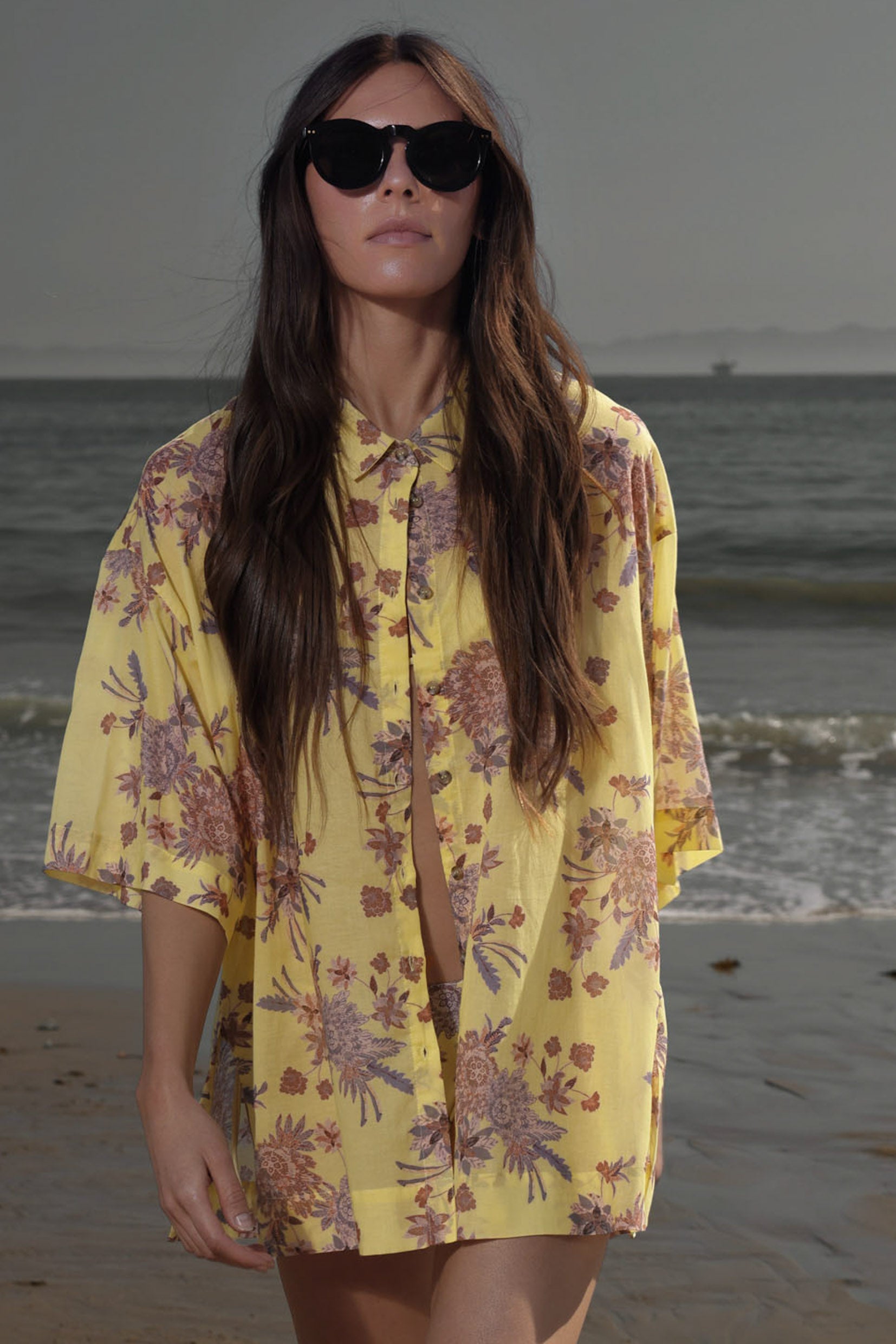 Aloha Shirt - Yellow Batik - Heidi Merrick