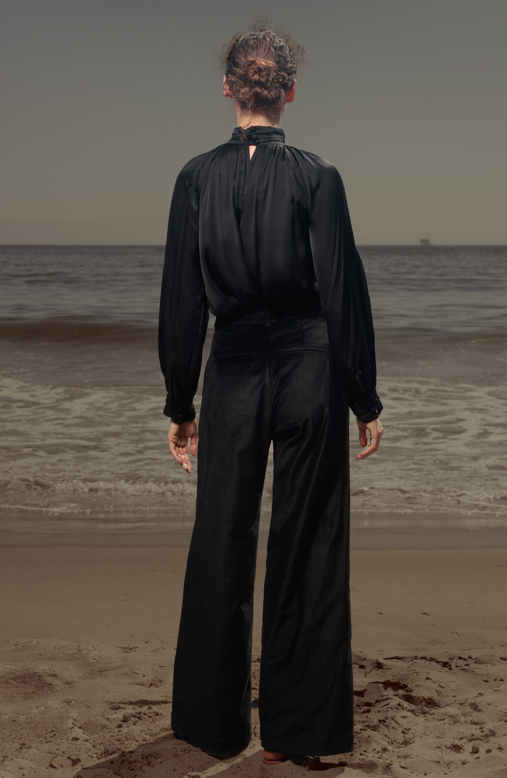 Alix Pant - Noir Velvet - Heidi Merrick