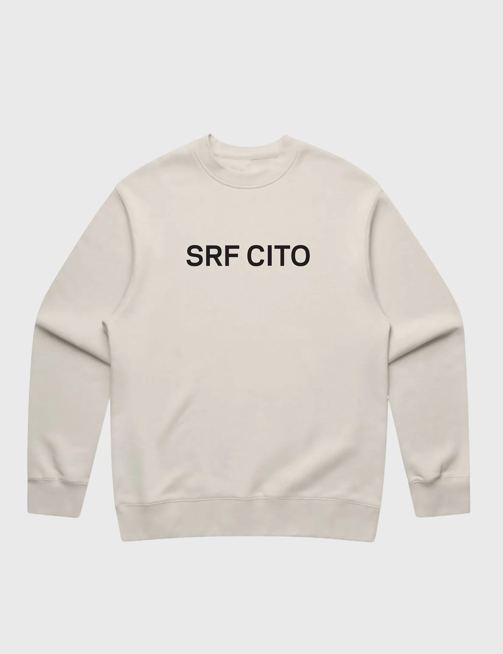 SRF CITO Unisex Crewneck - Black on Cream - Heidi Merrick
