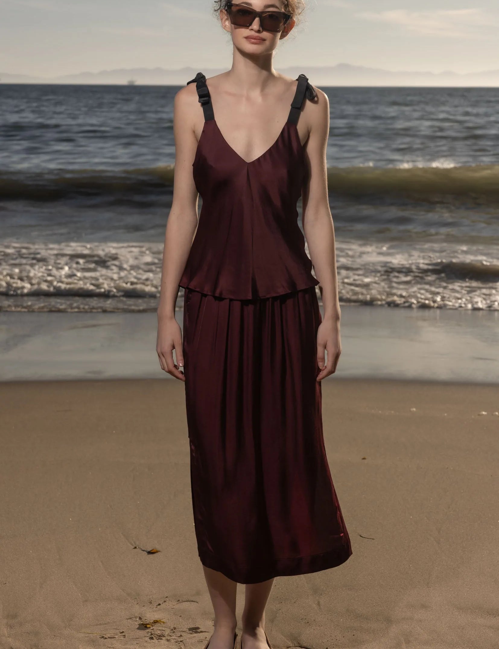 Maeve Skirt - Burgundy - Heidi Merrick