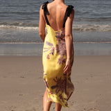 Marion Slip Dress - Yellow Batik