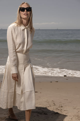 Ami Shirt - Ivory Tissue Linen