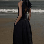 Ginger Dress - Noir Silk & Hemp - Heidi Merrick