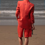 Rodeo Shorts - Vermillion Linen