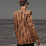 Mars Blazer - Golden Moroccan Stripe