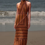 Aurora Dress - Golden Moroccan Stripe