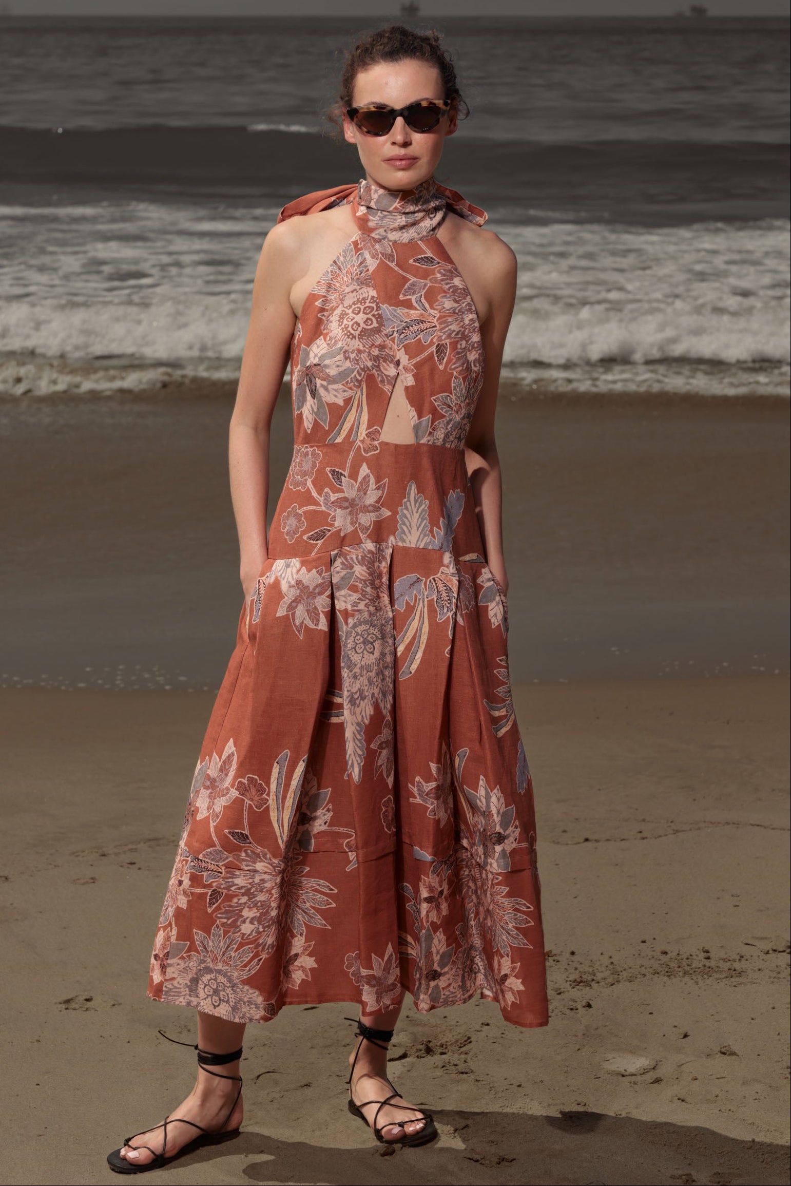 Ginger Dress - Orange Batik - Heidi Merrick