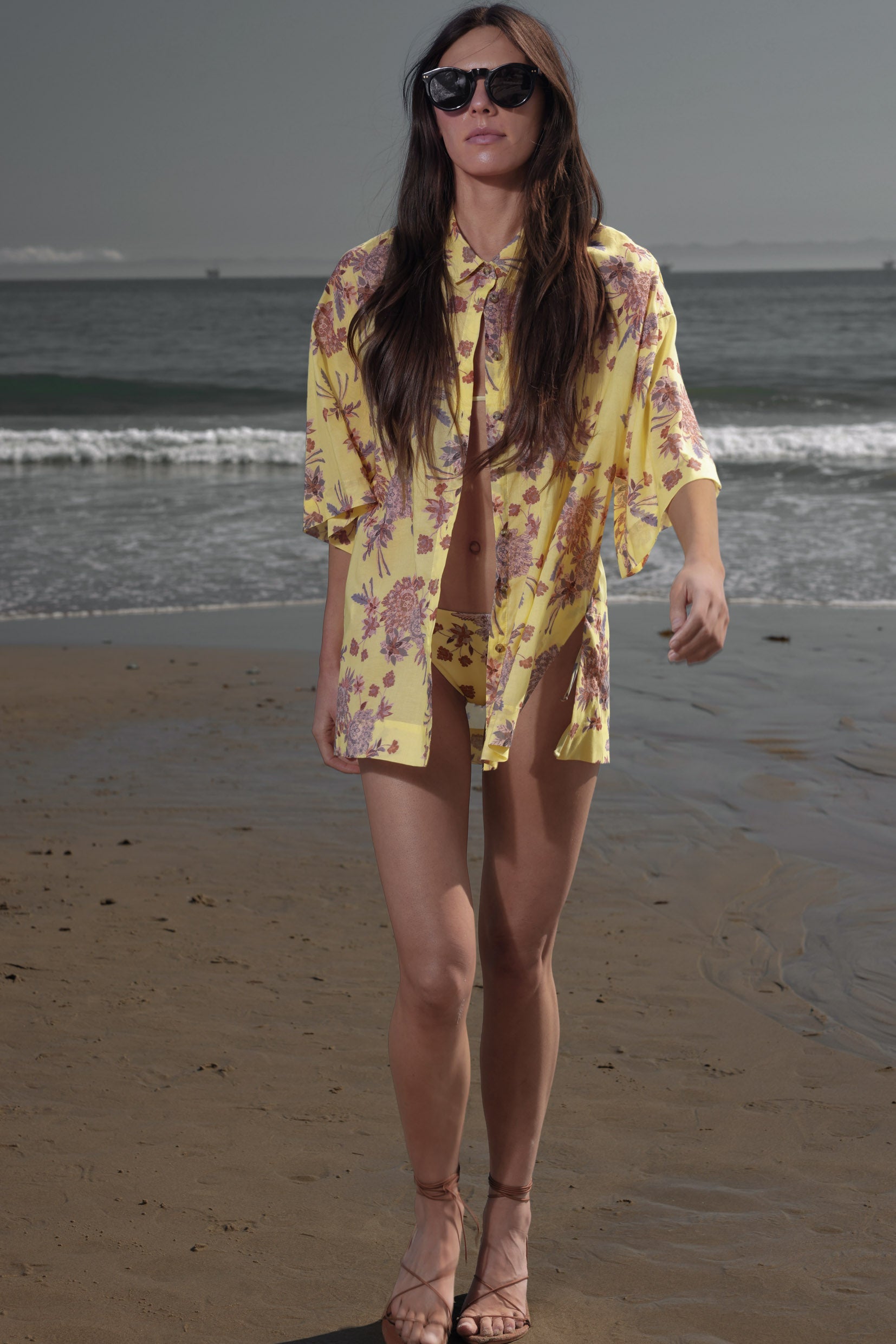 Aloha Shirt - Yellow Batik - Heidi Merrick