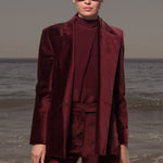 Mars Blazer - Burgundy Velvet - Heidi Merrick