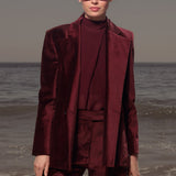 Mars Blazer - Burgundy Velvet - Heidi Merrick