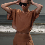 Mojave Top - Sunrise Tissue Linen - Heidi Merrick
