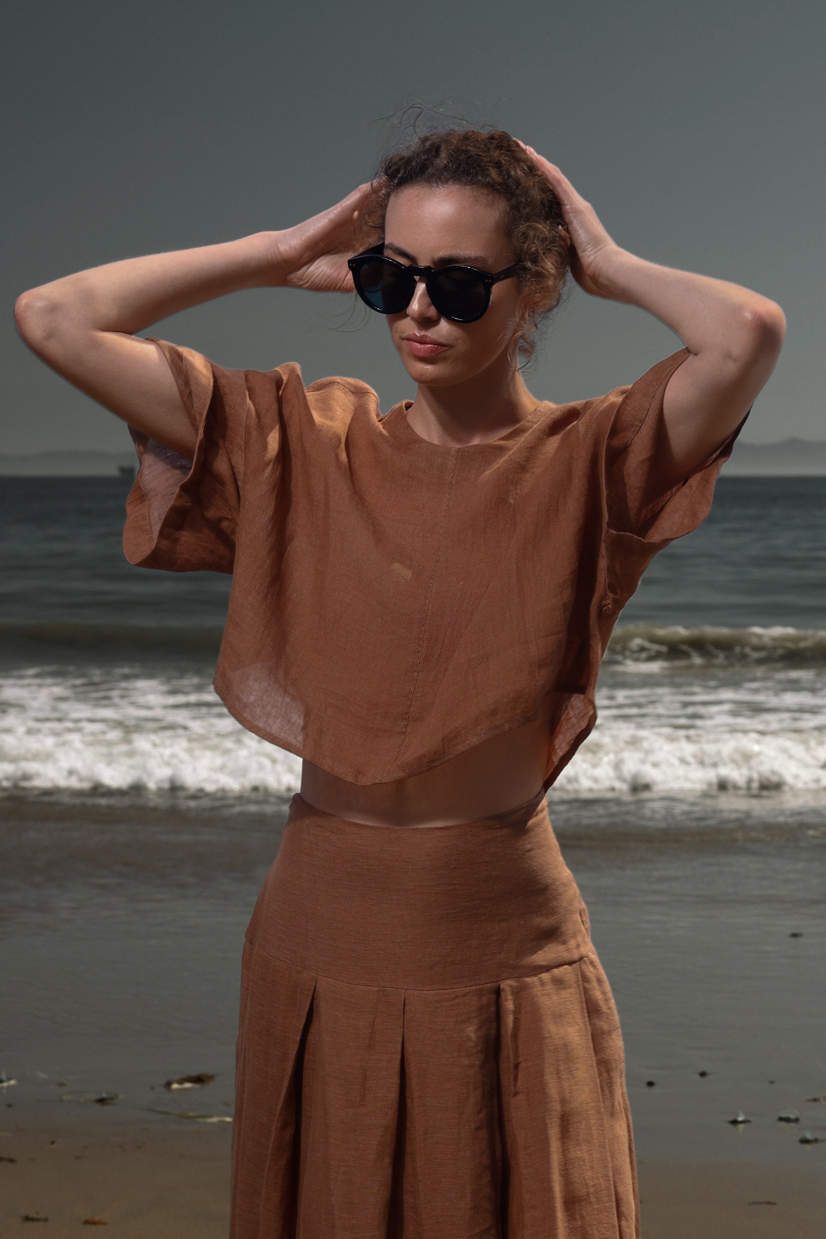 Mojave Top - Sunrise Tissue Linen - Heidi Merrick