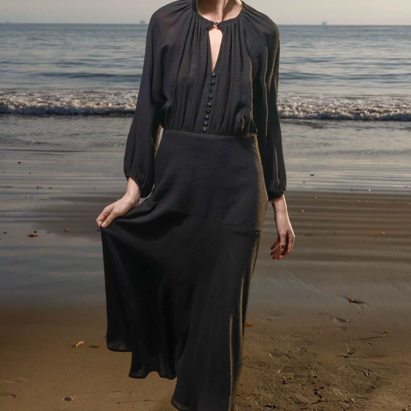 Caprine Dress - Noir - Heidi Merrick