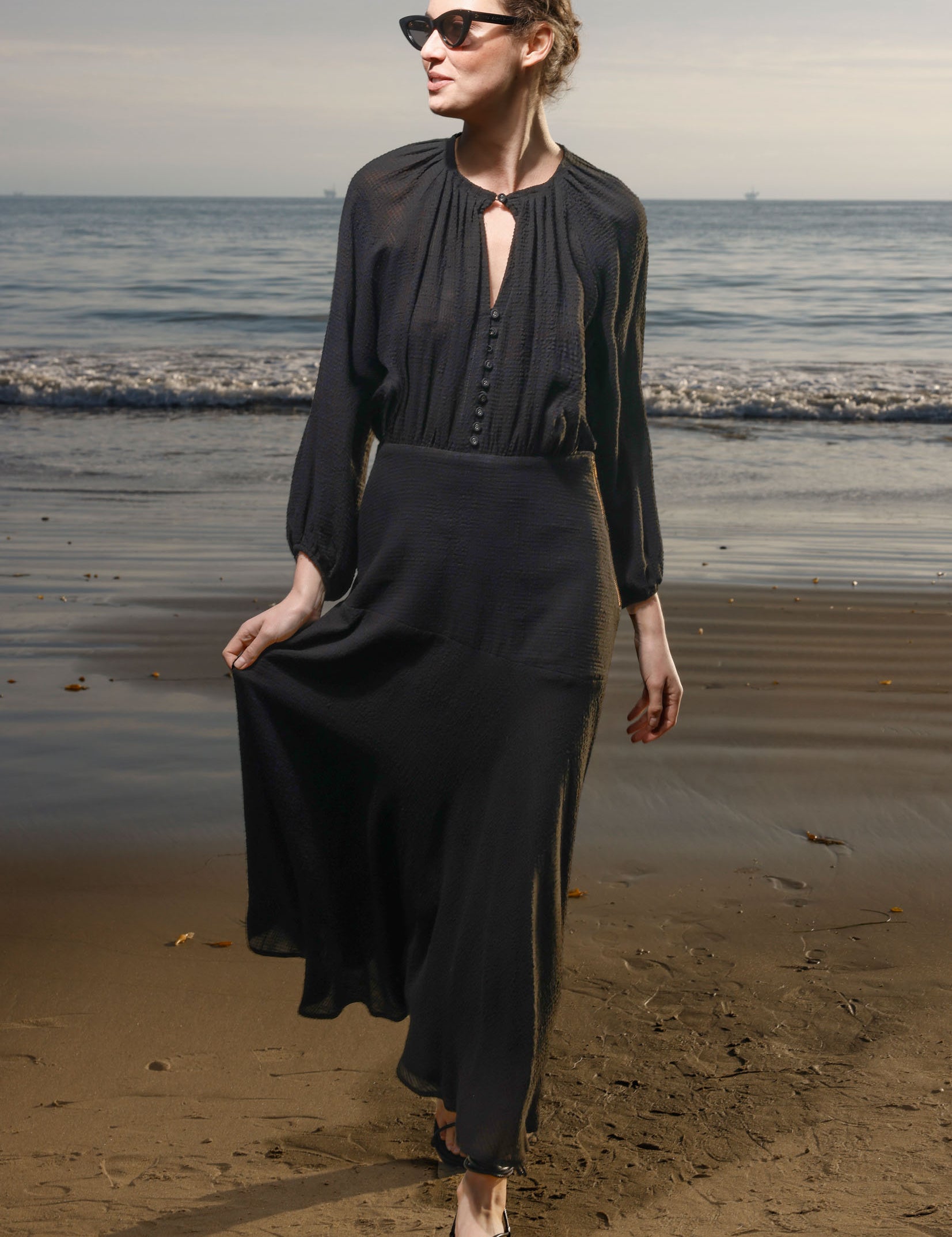 Caprine Dress - Noir - Heidi Merrick