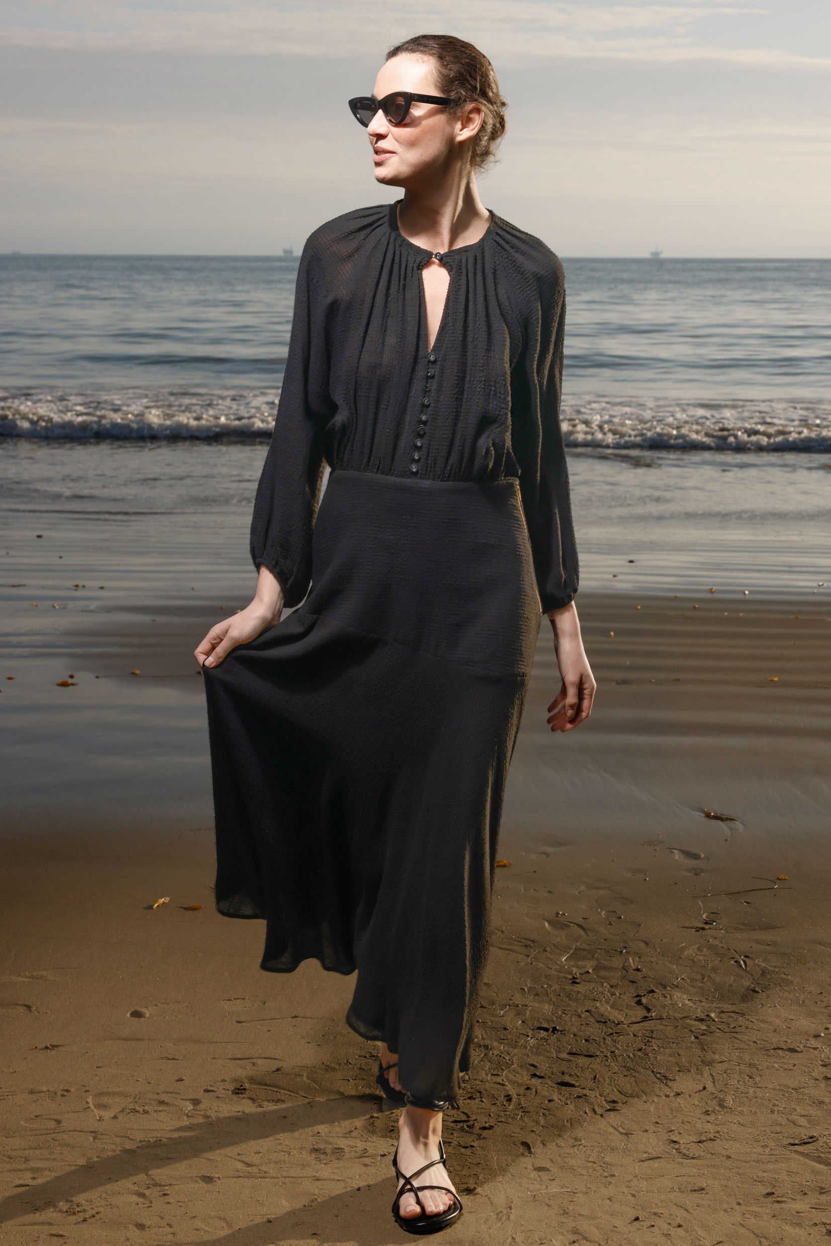 Caprine Dress - Noir - Heidi Merrick