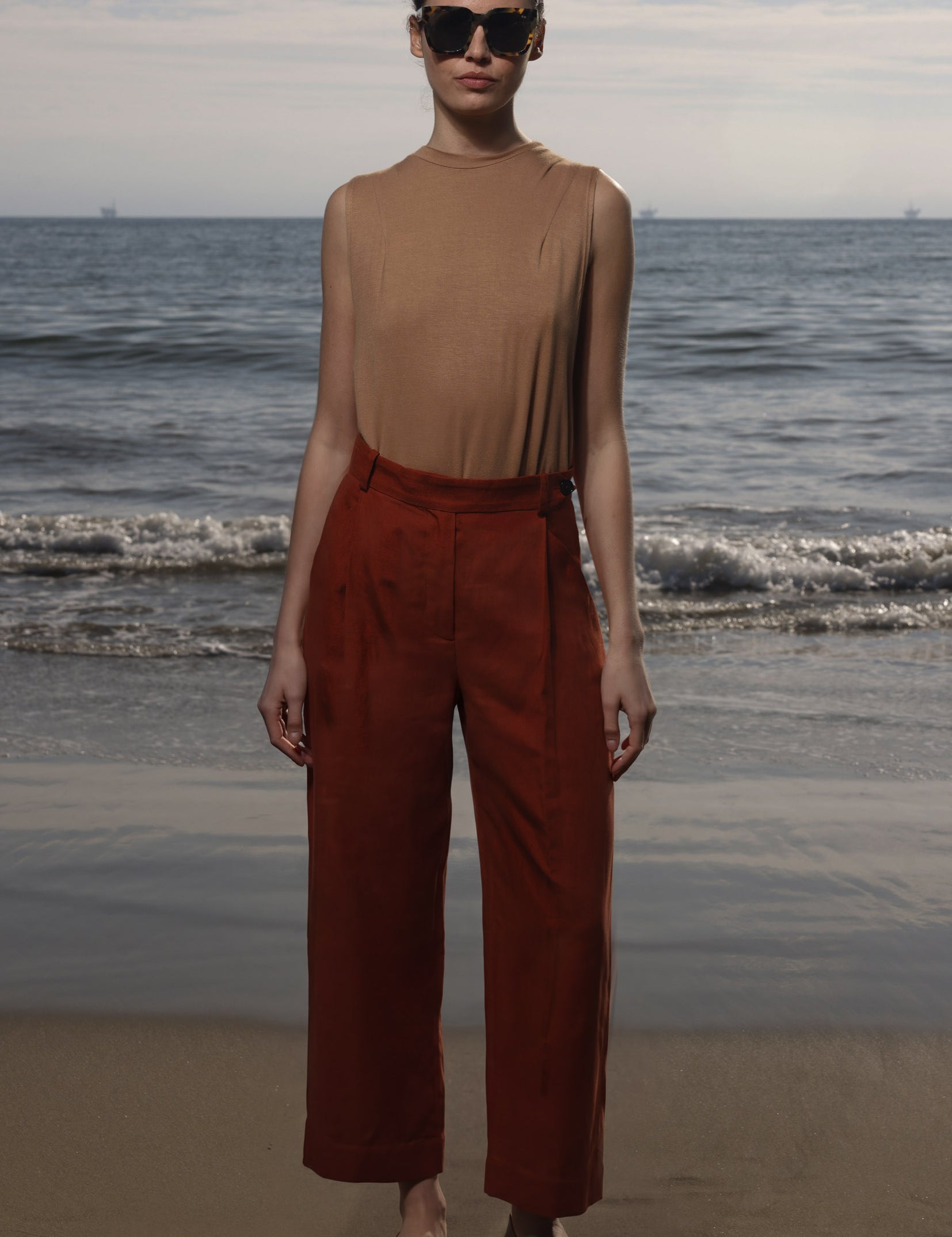 Baptise Pant - Sienna Silk & Hemp - Heidi Merrick