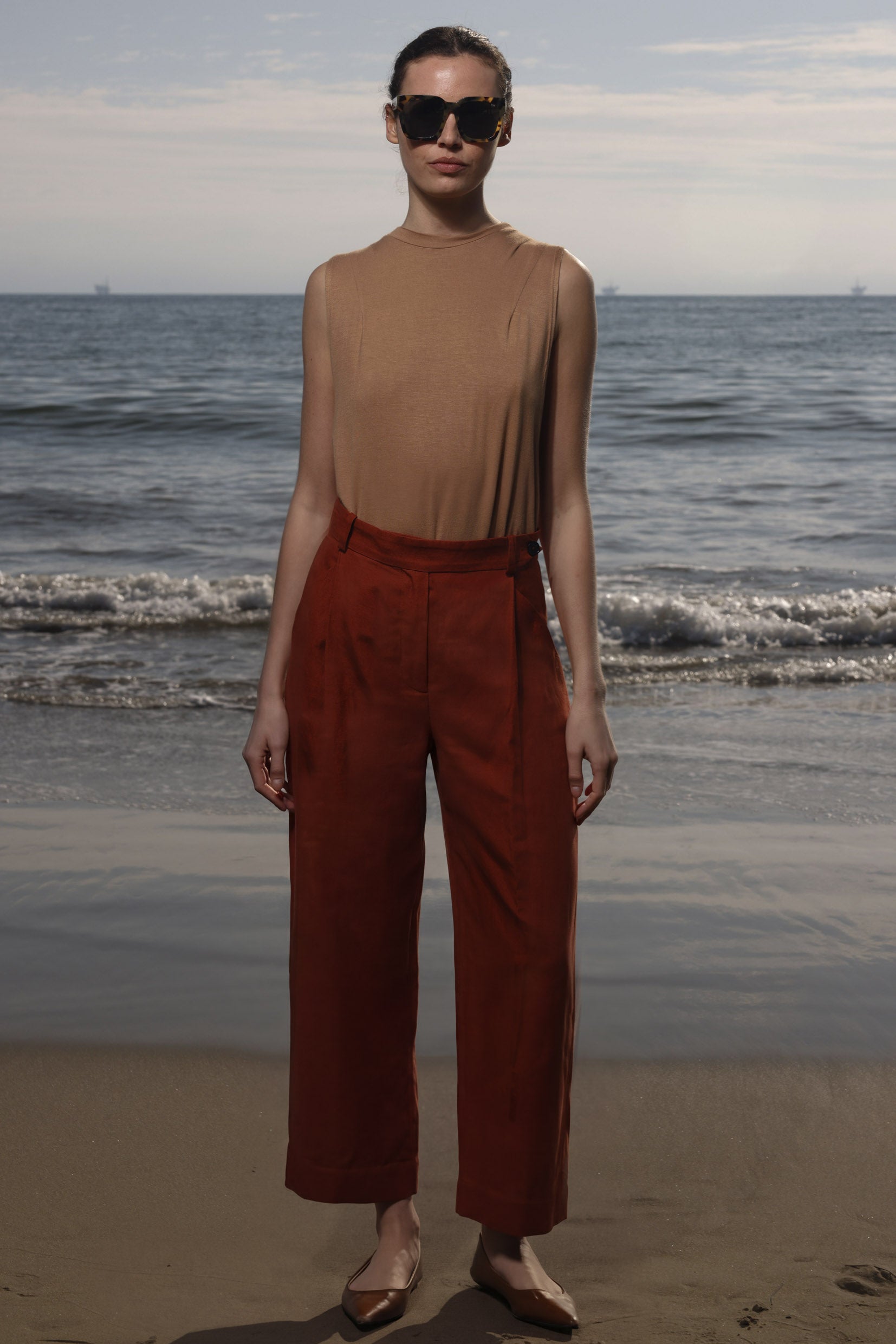 Baptise Pant - Sienna Silk & Hemp - Heidi Merrick