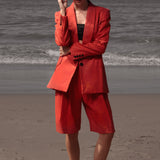 Rodeo Shorts - Vermillion Linen