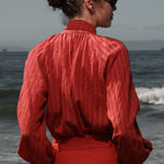 Stallion Top - Cotton Lurex Gauze - Heidi Merrick