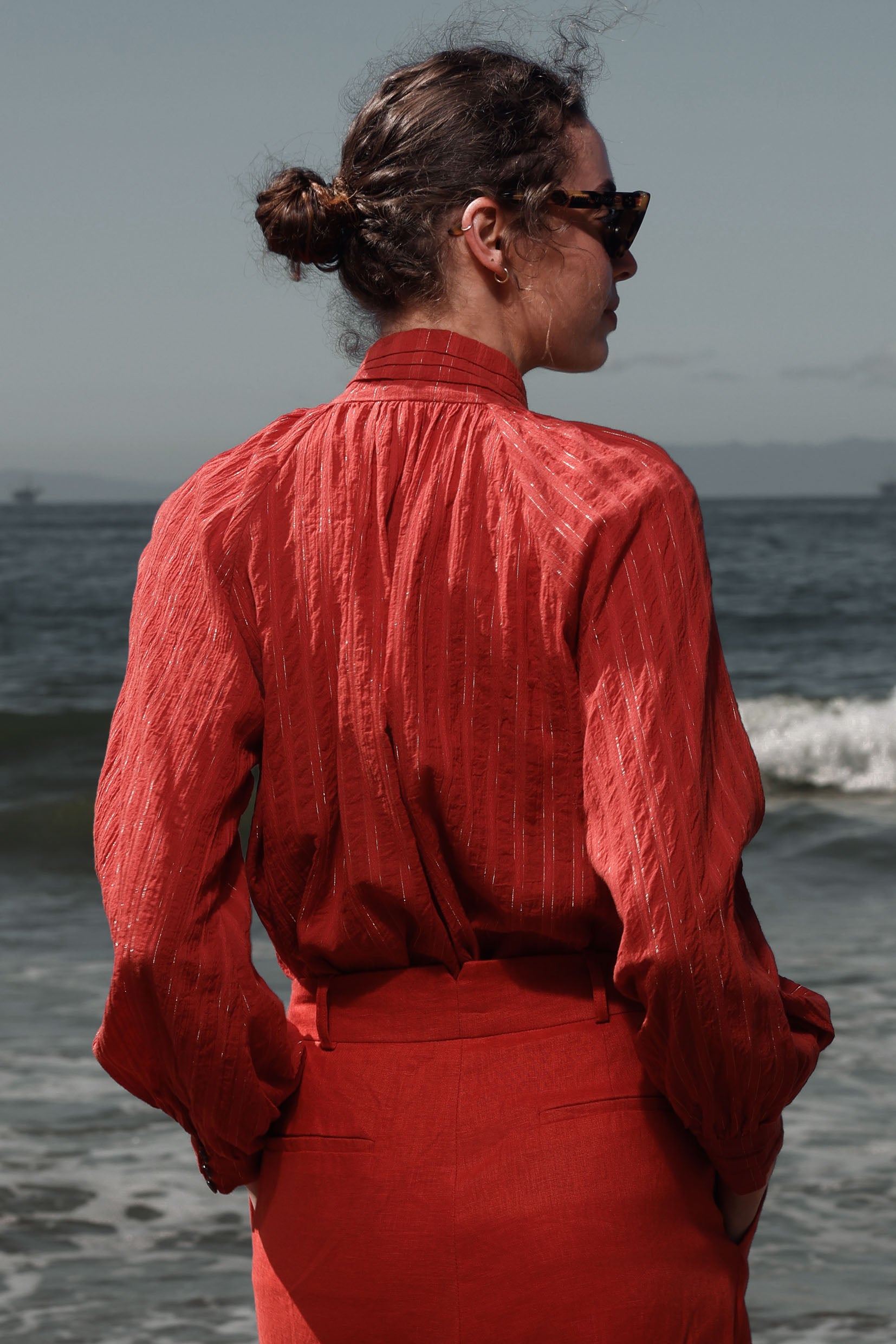 Stallion Top - Cotton Lurex Gauze - Heidi Merrick