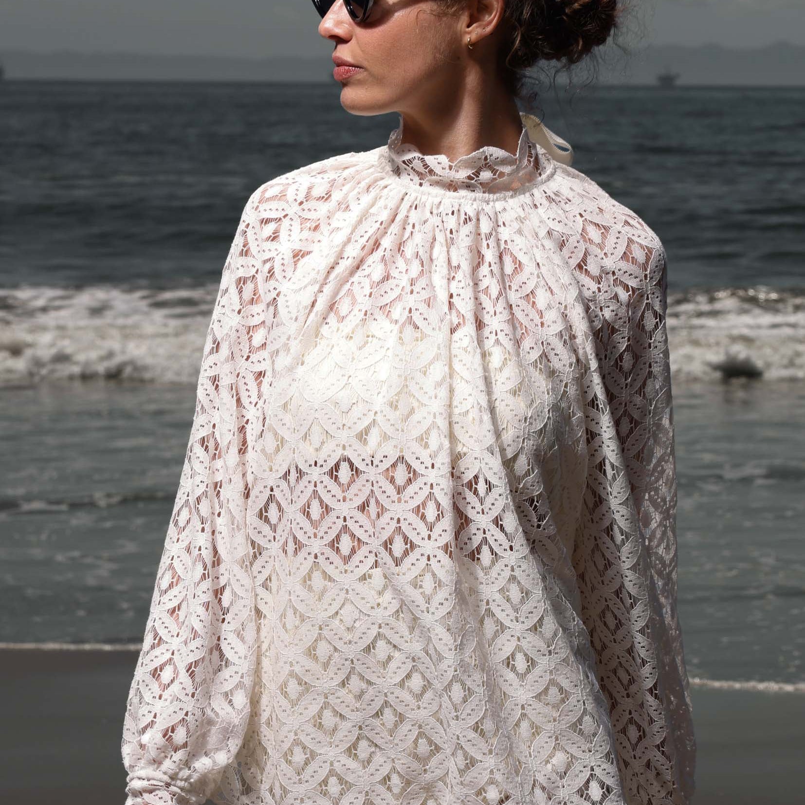 Missive Blouse - Clair de Lune Lace - Heidi Merrick