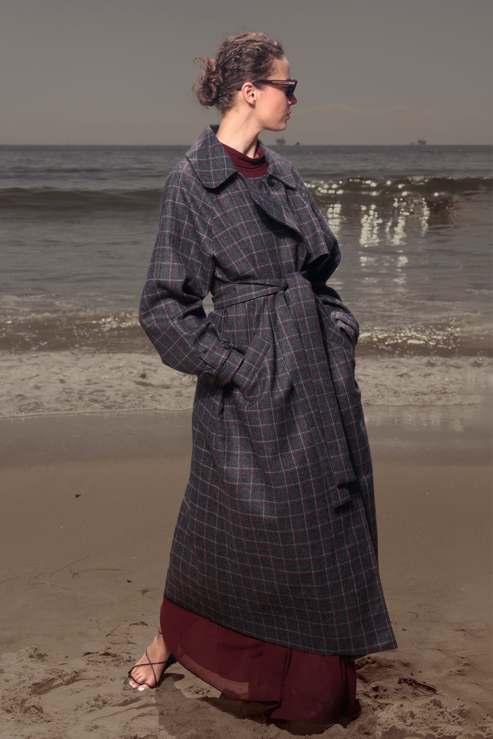 Fog Coat - Heathcliff Plaid Wool - Heidi Merrick