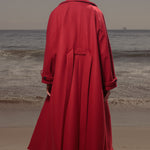 Fog Coat - Maroon Red Wool - Heidi Merrick