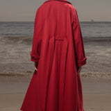 Fog Coat - Maroon Red Wool - Heidi Merrick