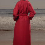 Fog Coat - Maroon Red Wool - Heidi Merrick