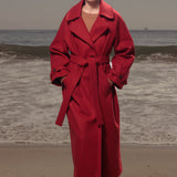 Fog Coat - Maroon Red Wool - Heidi Merrick