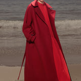 Fog Coat - Maroon Red Wool - Heidi Merrick
