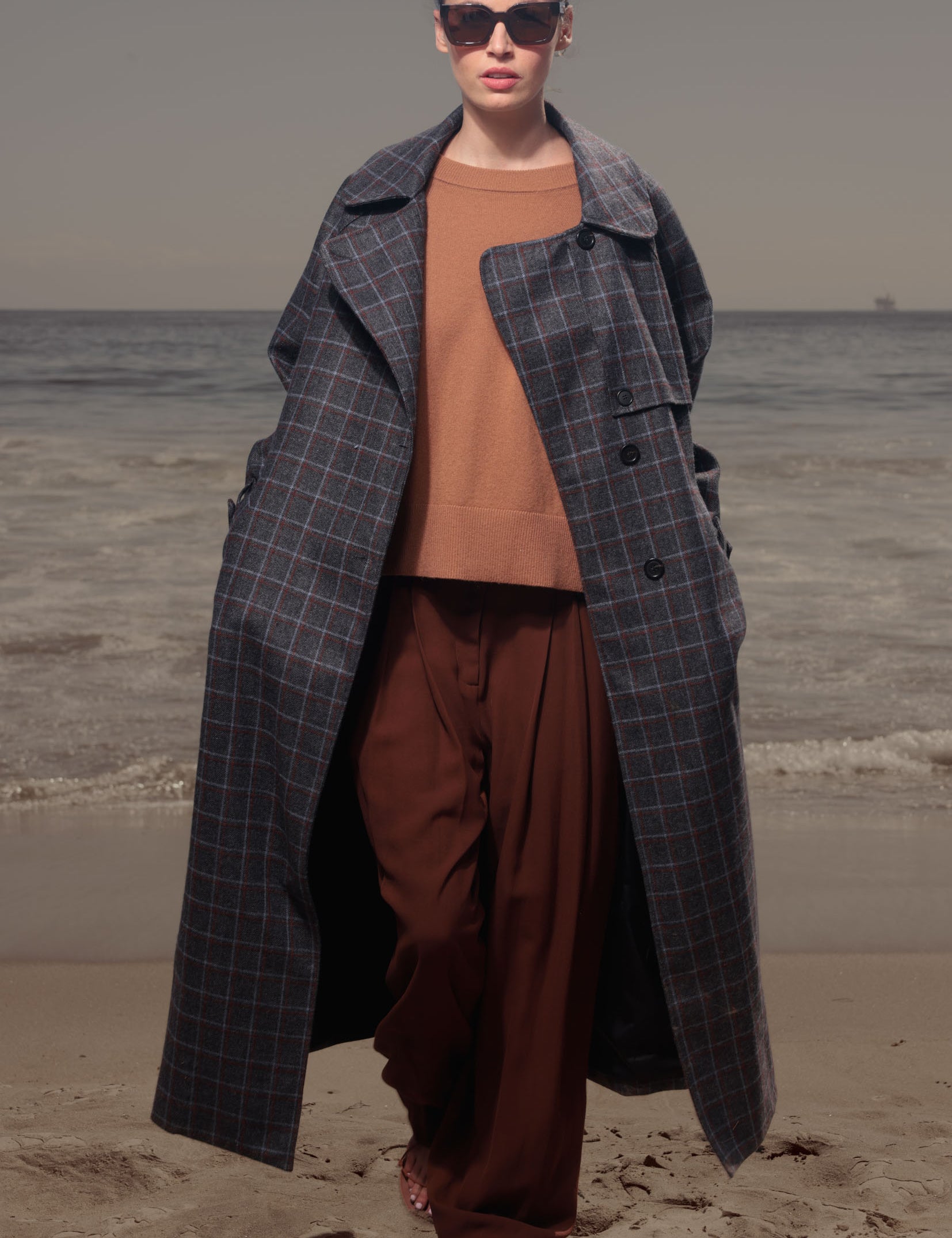 Fog Coat - Heathcliff Plaid Wool - Heidi Merrick