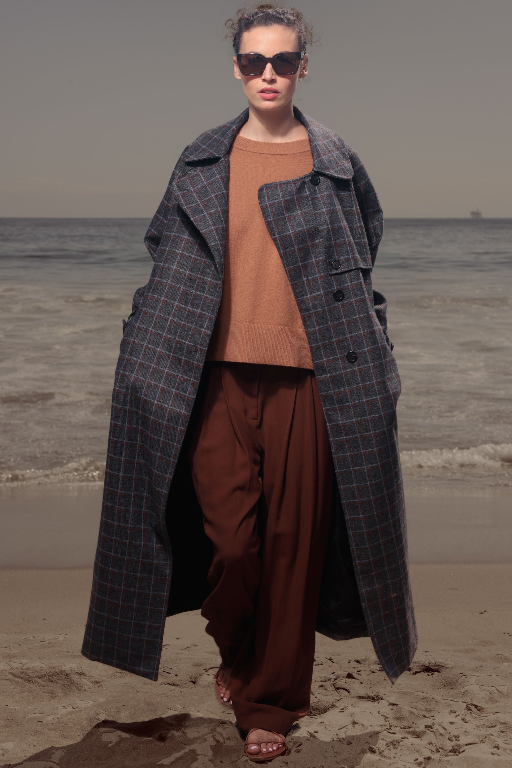 Fog Coat - Heathcliff Plaid Wool - Heidi Merrick