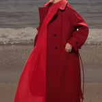 Fog Coat - Maroon Red Wool - Heidi Merrick