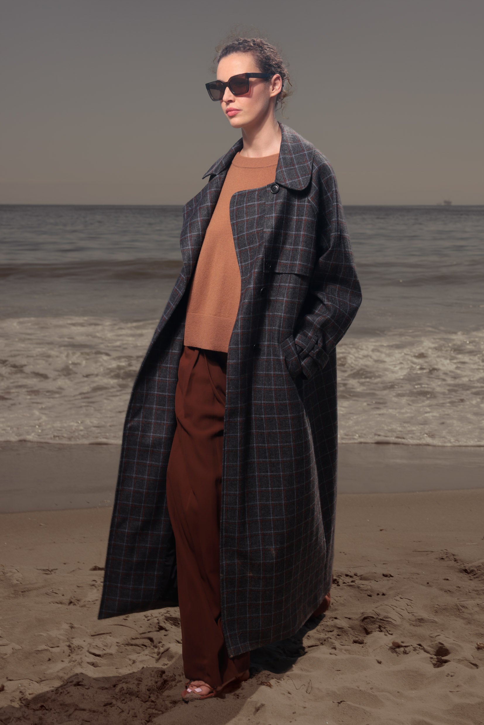 Fog Coat - Heathcliff Plaid Wool - Heidi Merrick