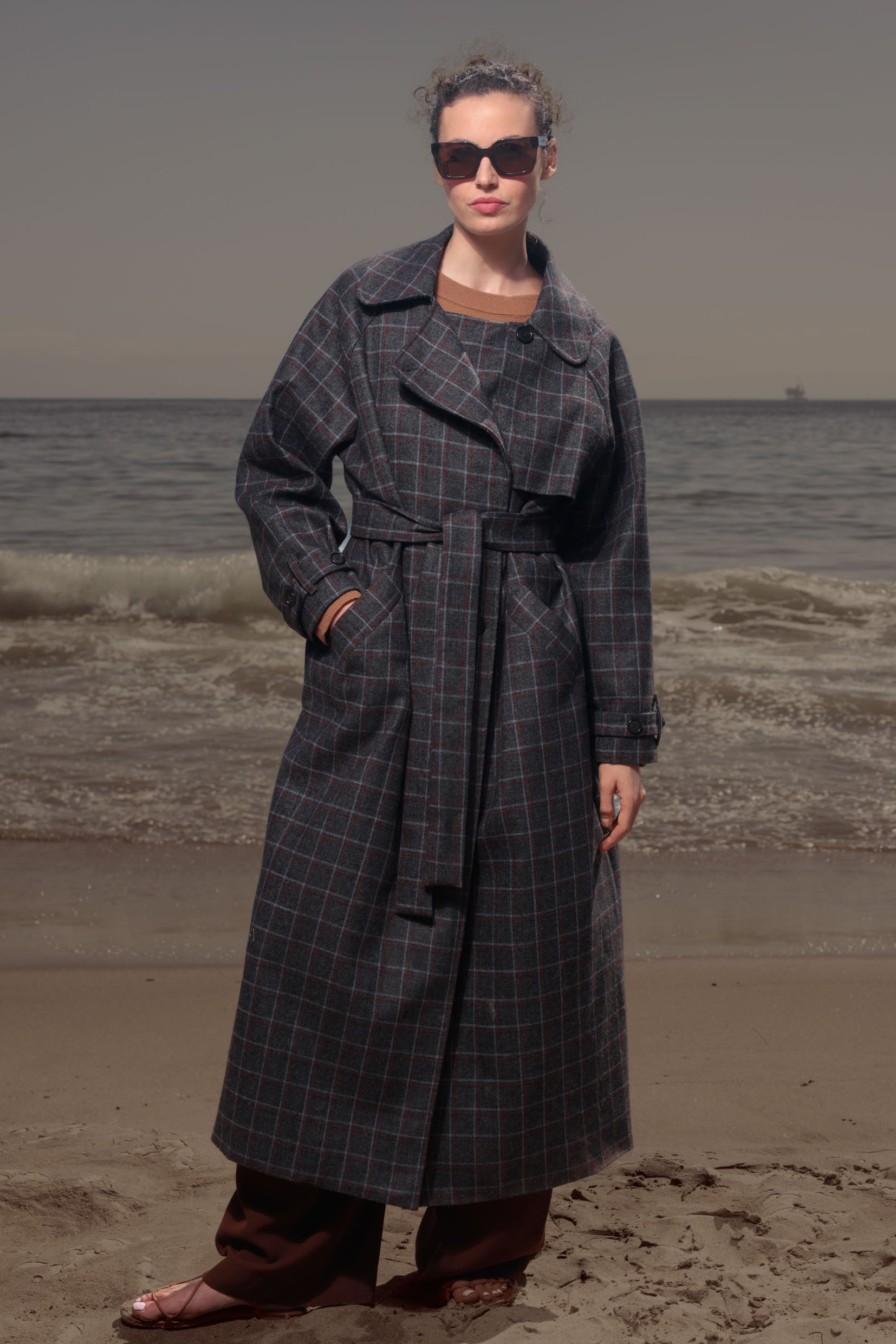 Fog Coat - Heathcliff Plaid Wool - Heidi Merrick